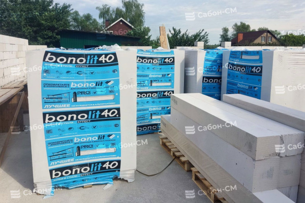 Пеноблоки стеновые Bonolit Малоярославец 625х250х250 D600